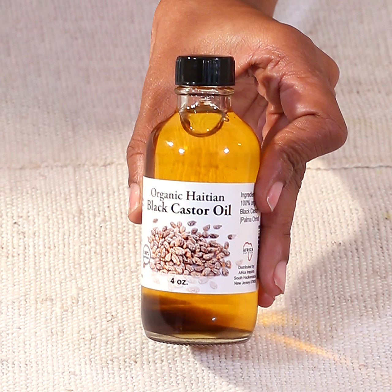 1 × Organic Haitian Black Castor Oil - 4 oz.