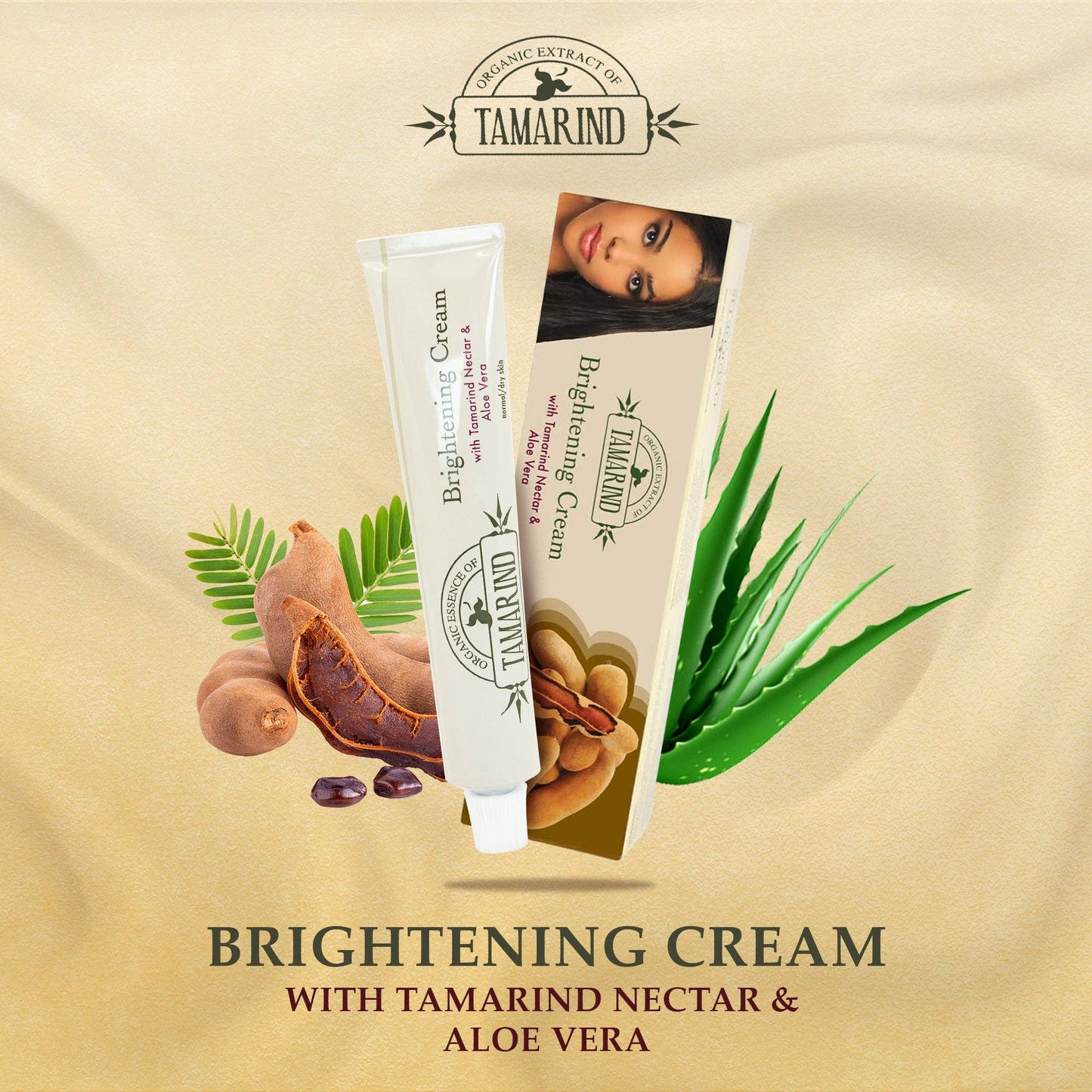 Organic Extract of Tamarind Brightening Cream Tube - 50g / 1