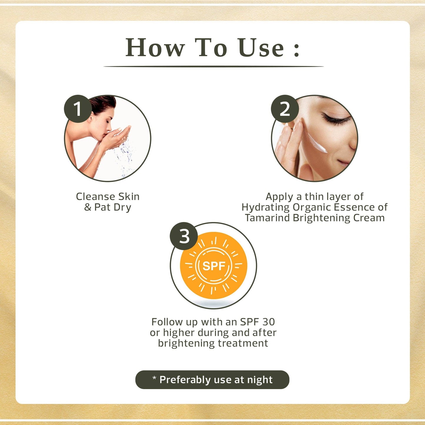Organic Extract of Tamarind Brightening Cream Tube - 50g / 1