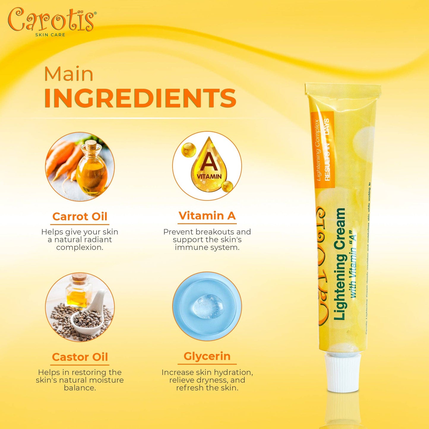 Carotis 7 DAYS Lightening Cream 30gr (With Vitamin "A")